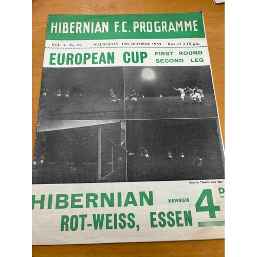 187 - 1955/56 Hibs v Rot Weiss Essen, European Cup, First Round, 2nd Leg. Although Hibs did not win the Sc... 