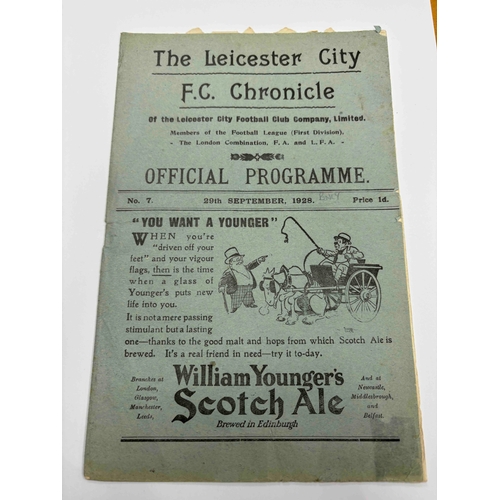 22 - 1928/29 Leicester City v Burnley, Frayed, fold and creases.