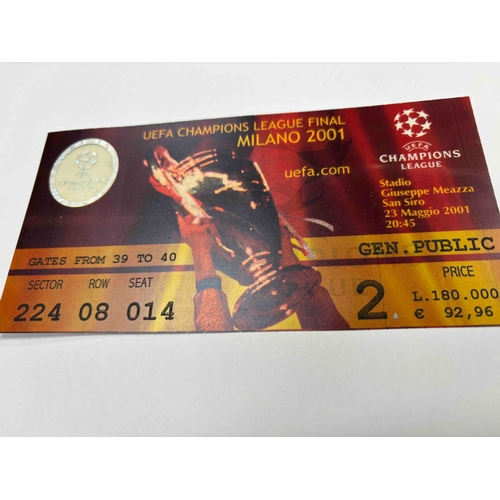 28 - 2001 Champions League Final Ticket. Bayern Munich v Valencia.