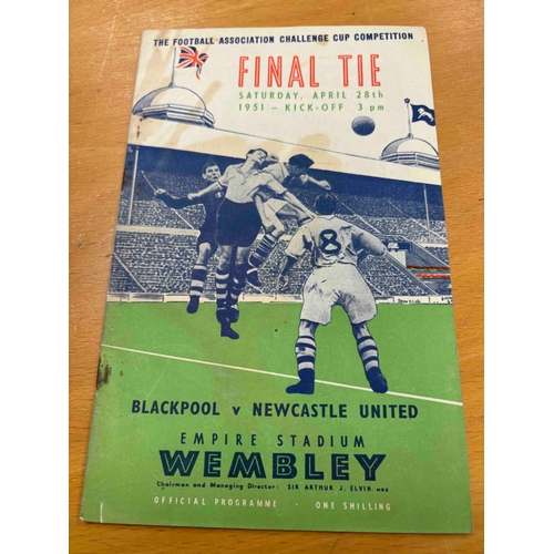 33 - 1951 FA Cup Final, Blackpool v Newcastle, stained covers but clean inside.