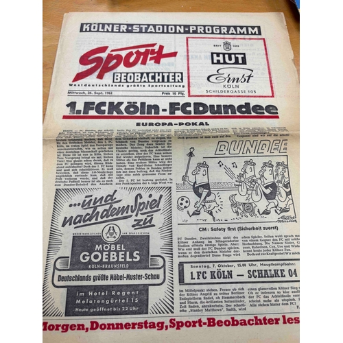 34 - 1962/63 1.FC Koln v Dundee, European Cup, Newspaper..Fold