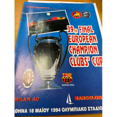 46 - 1994 European Cup Final, AC Milan v Barcelona, A4 Issue.