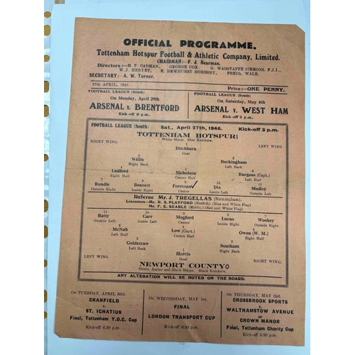 53 - 1945/46 Tottenham v Newport County. S/S    No tears or writing. VG