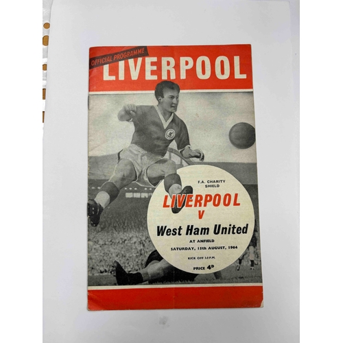 56 - Scarce 64/65 Charity Shield,  Liverpool v West Ham United. No tears or writing. VG
