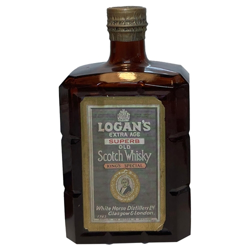 60 - LOGAN'S EXTRA AGE SUPERB OLD SCOTCH WHISKY (KING'S SPECIAL) (Low neck),  Imported by Jardine Matheso... 