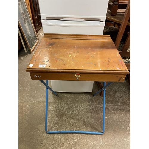 105 - CHILDS VINTAGE FOLDING SCHOOL TYPE DESK