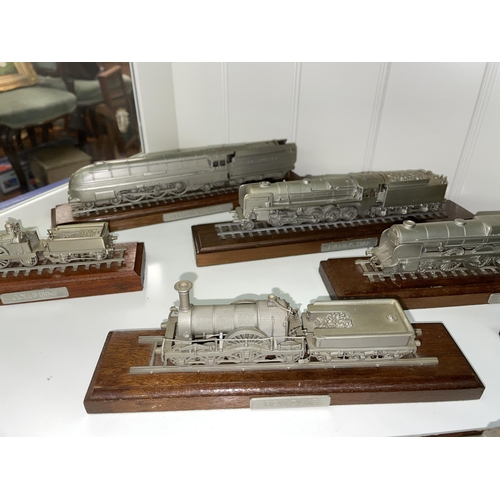 247 - PEWTER CLASSIC STEAM LOCOMOTIVE COLLECTION 12 MODELS