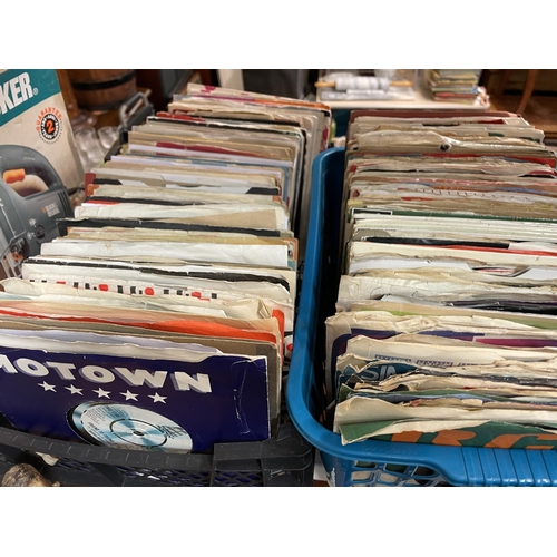 258 - FOUR SMALL TUBS OF VINYL LP RECORDS