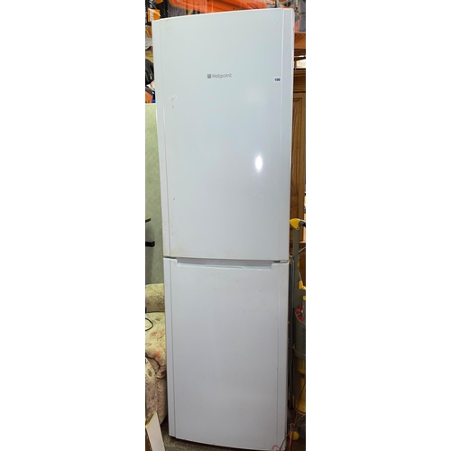 100 - HOTPOINT UPRIGHT FRIDGE FREEZER