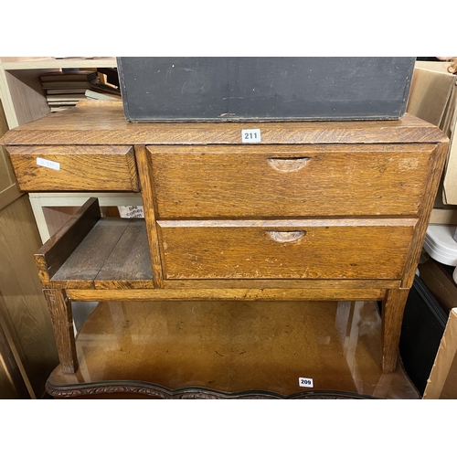 211 - HANDMADE OAK HALL CHEST