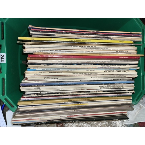 244 - TWO CASES OF VINYL LP RECORDS