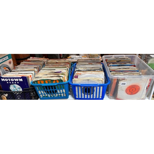 258 - FOUR SMALL TUBS OF VINYL LP RECORDS