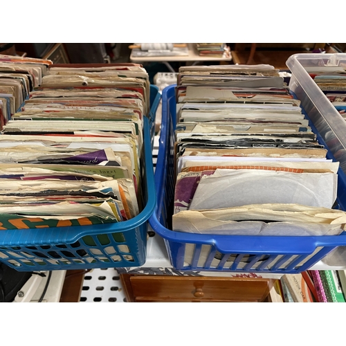 258 - FOUR SMALL TUBS OF VINYL LP RECORDS