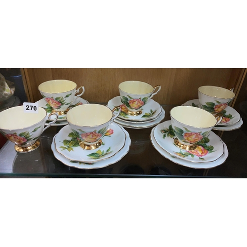 270 - PARAGON BONE CHINA PEACE TEASET