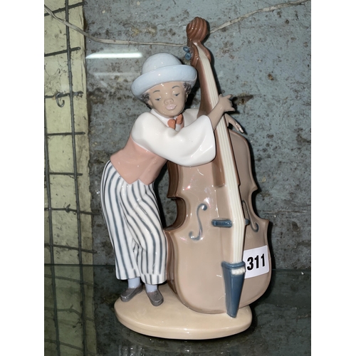 311 - LLADRO PORCELAIN BASS PLAYER