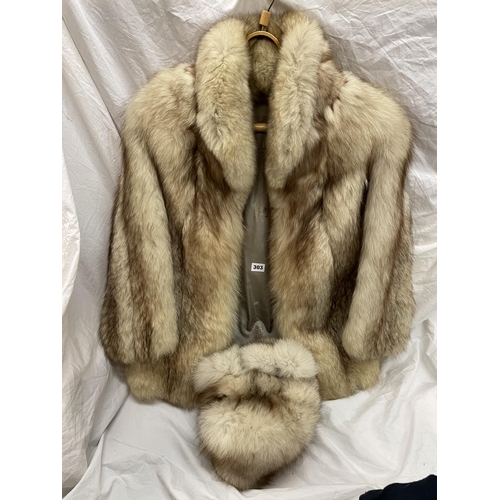 322 - FUR HALF LENGTH JACKET AND MATCHING HAT