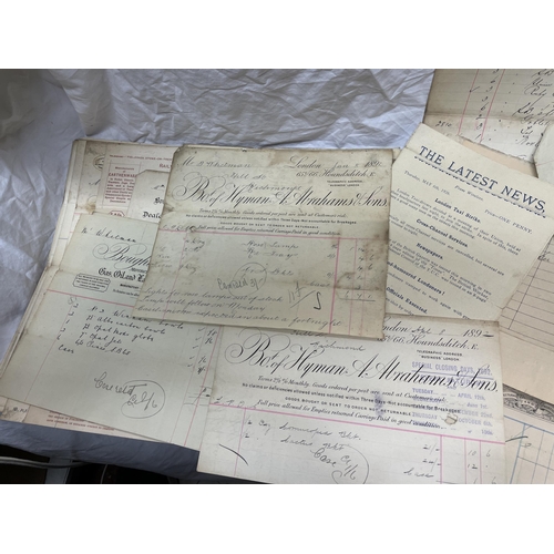 428 - FOLDER OF HISTORIC 19TH/20TH CENTURY RECEIPTS FOR PORCELAIN FACTORIES AND GLASS MANUFACTURERS