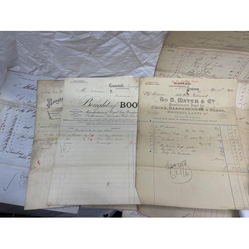 428 - FOLDER OF HISTORIC 19TH/20TH CENTURY RECEIPTS FOR PORCELAIN FACTORIES AND GLASS MANUFACTURERS