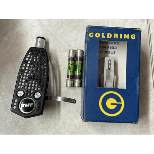 496 - BOXED GOLD RING CS90 STEREO CERAMIC CARTRIDGE AND SME STYLUS CARTRIDGE