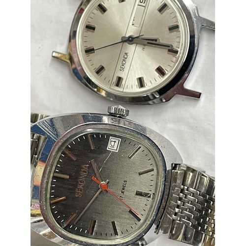 512 - SEKONDA AND SEIKO GENTLEMANS WRIST WATCHES