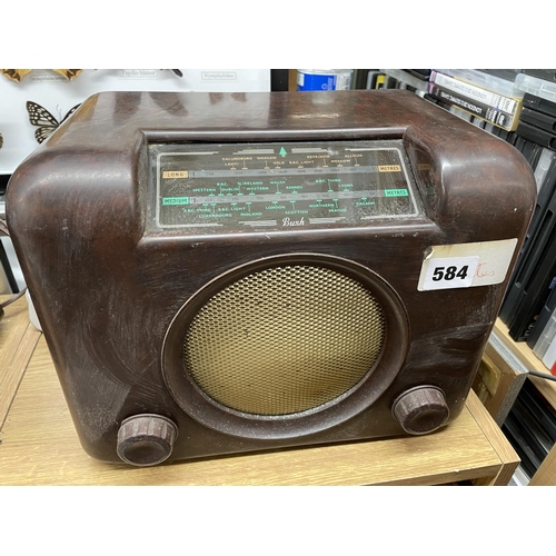 584 - BUSH BROWN BAKELITE MAINS RADIO