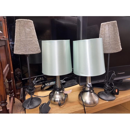 85 - TWO PAIRS OF TABLE LAMPS