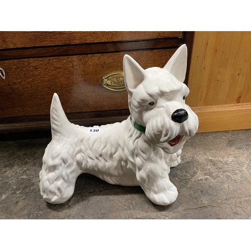 130 - POTTERY MODEL OF A SCOTTIE TERRIER