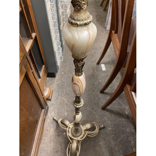 185 - ONYX AND GILT METAL LAMP STANDARD