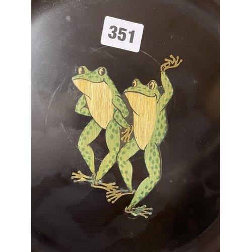 351 - MID 20TH CENTURY COUROC DANCING FROG PLATE