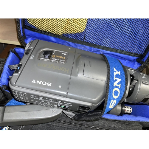 394 - SONY VIDEO CAMERA RECORDER IN TRAVEL BAG