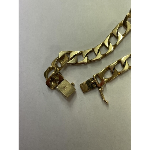 451 - 14K FLAT CURB LINK IDENTITY BRACELET 16G APPROX