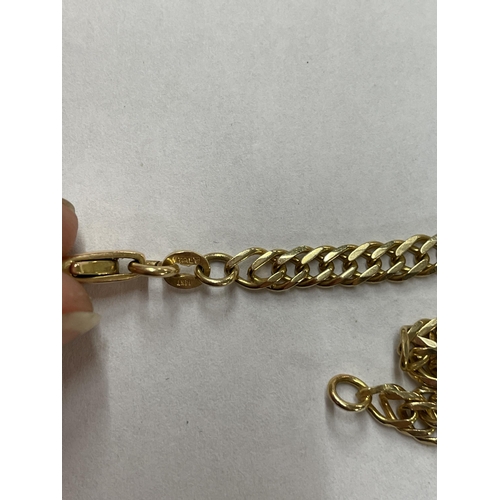 466 - 14K FLAT LINK CHAIN 15G APPROX