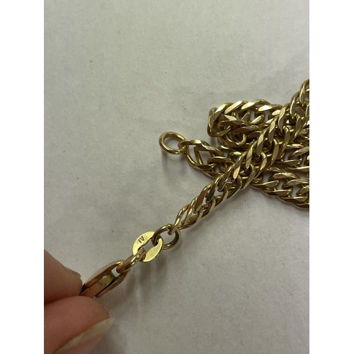 466 - 14K FLAT LINK CHAIN 15G APPROX