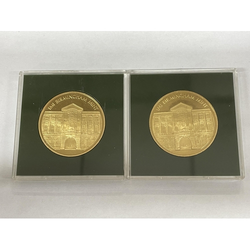 482 - TWO BIRMINGHAM MINT PROOF MEDALLIONS