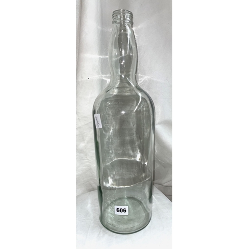 606 - OVERSIZED GLASS WHISKEY BOTTLE