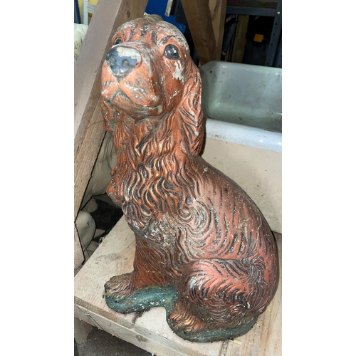 64 - STONEWORK DOG FIGURE