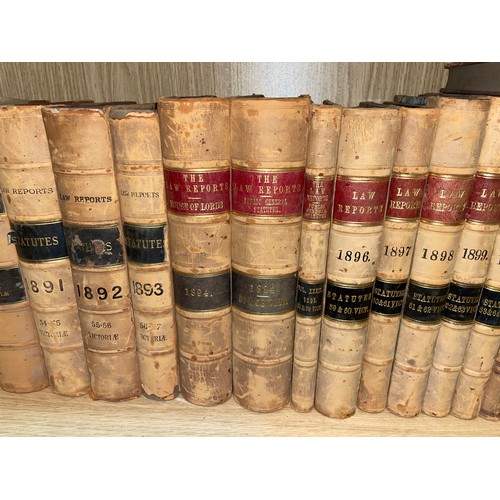 505 - LEATHER BOUND LAW REPORTS STATUTES 1886 TO 1909