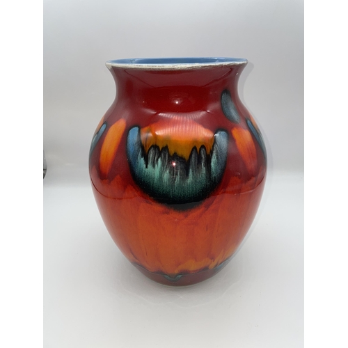 502 - POOLE POTTERY DELPHIS BALUSTER VASE 24CM HEIGHT APPROX