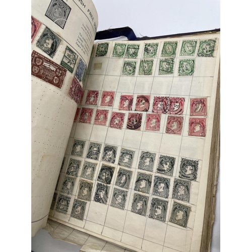 603 - TRIUMPH AND LINCOLN STAMP ALBUMS OF WORLD STAMPS INCLUDING VICTORIAN GB STAMPS