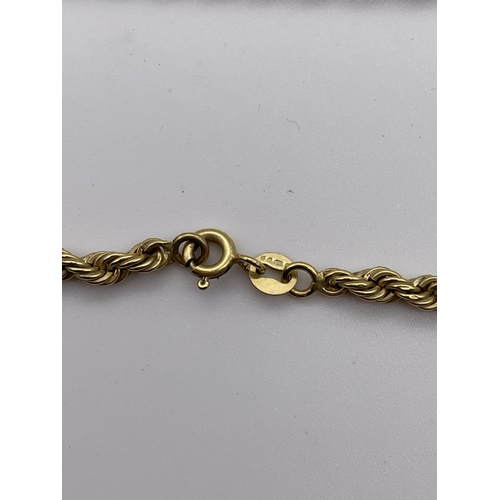 563 - 9KT ROPE TWIST GOLD BRACELET 1.9G APPROX