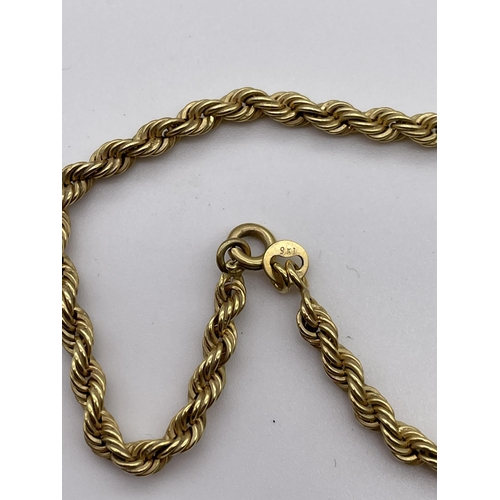 563 - 9KT ROPE TWIST GOLD BRACELET 1.9G APPROX