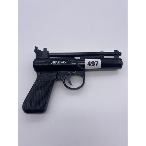 497 - WEBLEY AND SCOTT LTD JUNIOR MK II AIR PISTOL