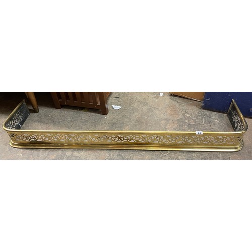 63 - VICTORIAN BRASS FRETWORK CURB FENDER