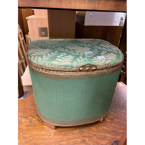 217A - SMALL LLOYD LOOM STYLE BLANKET BOX AND DEMI LUNE LINEN BIN