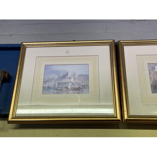 402 - SERIES OF FOUR PRINTS OF JMW TURNER FRENCH SCENES F/G AND OTHERS