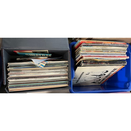 357 - VINYL CASE AND A BAG OF LP RECORDS