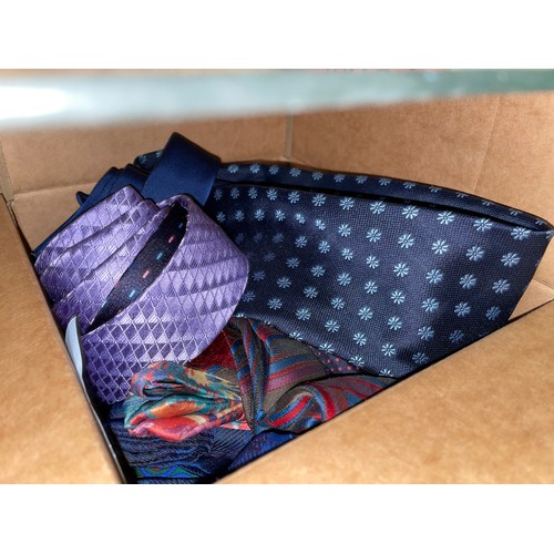 370 - BOX OF NECK TIES AND SHOE TREES