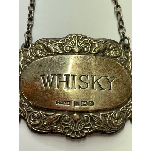 495 - BIRMINGHAM SILVER WHISKY SPIRIT LABEL