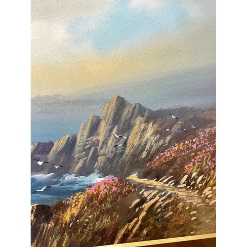 559 - G. TREVOR WATERCOLOURS CORNISH COAST AND MORNING ON THE MOORS A PAIR