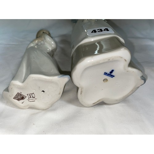 434 - LLADRO AND NAO PORCELAIN FIGURES